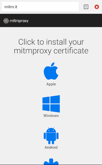 Mitmproxy android как установить